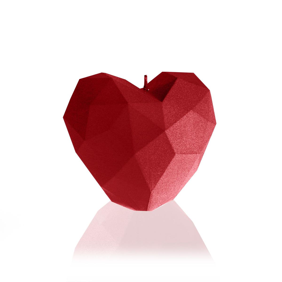 Świeca Heart Low-Poly Red nr. 2