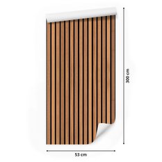 Tapeta Dekoracja Ścienna Nowoczesna ze Wzorem LAMELE DREWNO Imitacja DESKI 3D 53x300  - Miniaturka zdjęcia nr 3