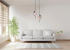 Lampa wisząca K-5337 VELA 30x100x30 cm do salonu lub pokoju bursztynowy/czarny - Miniaturka zdjęcia nr 2