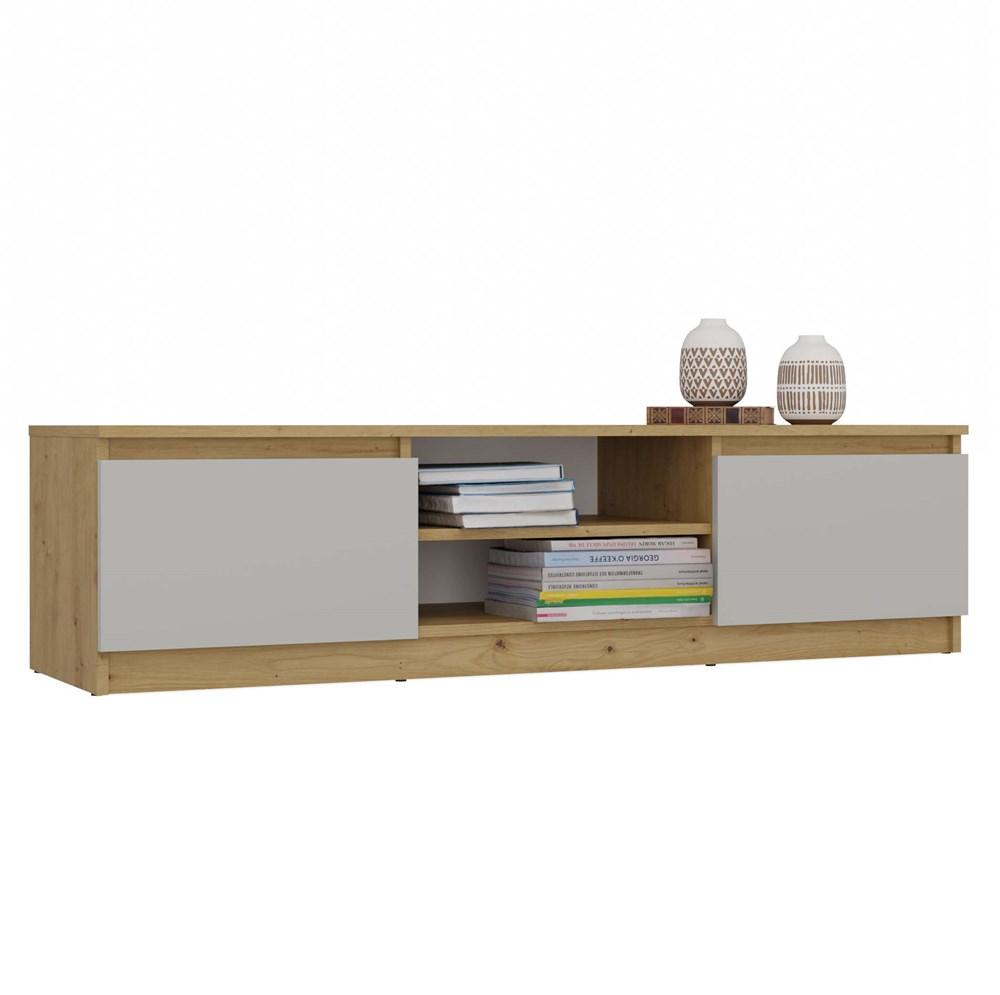 Szafka RTV Malwa 36x140x40 cm do salonu dąb artisan kaszmir beż