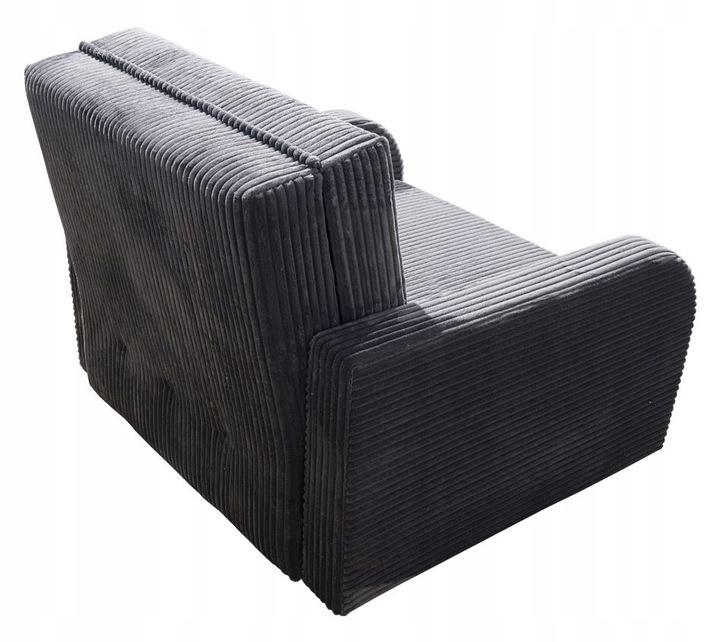 Sofa jednoosobowa Lili 85x103x97 cm do salonu z funkcją spania  rozkładana sztruks ciemnoszara nr. 3