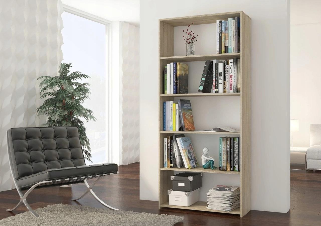Regał MODERN 180x80 cm sonoma odkryty z półkami do biura lub salonu  nr. 2