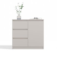 Komoda Malwa 75x80x40 cm do salonu sypialni kaszmir beż - Miniaturka zdjęcia nr 11