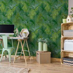 Tapeta malowane liście zielone PRZYRODA rośliny  - Miniaturka zdjęcia nr 5