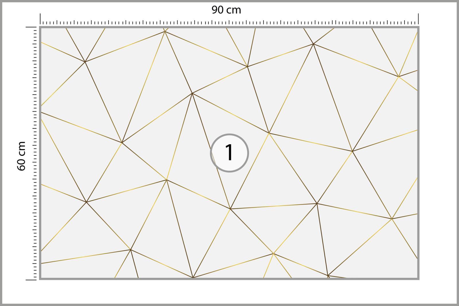 Fototapeta Do Sypialni Złoty Wzór GEOMETRYCZNY Abstrakcja Efekt 3D nr. 2