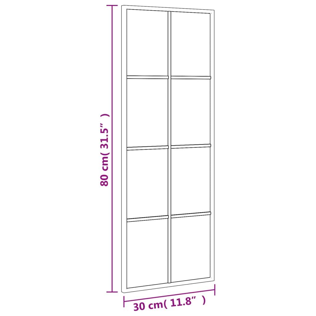 Lustro 30x80 cm do sypialni łazienki ścienne prostokątne żelazo czarne nr. 8