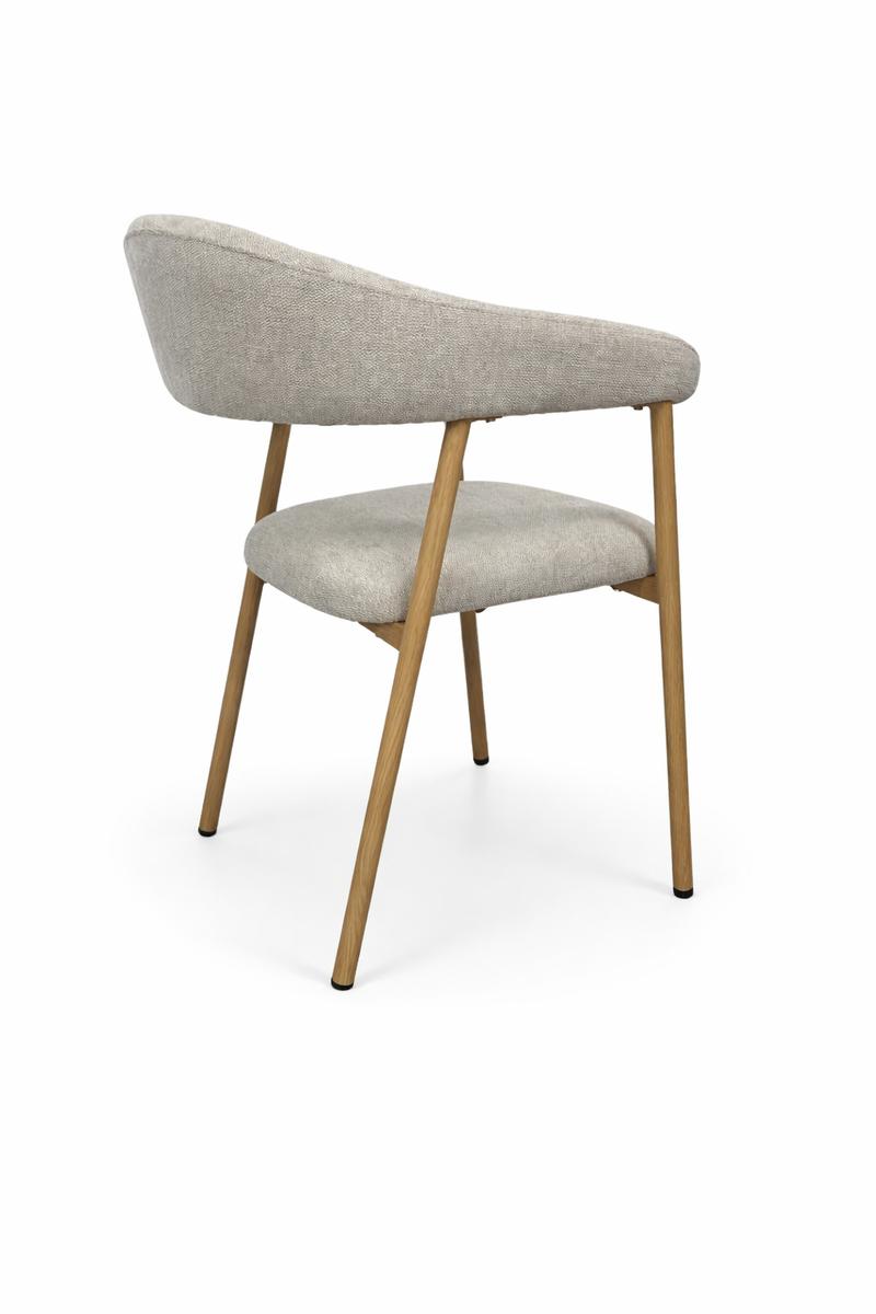 2x krzesło tapicerowane do jadalni VANO stelaż kolor dąb, tkanina szenil jasny beż cena za jedną sztukę 220 zł nr. 9