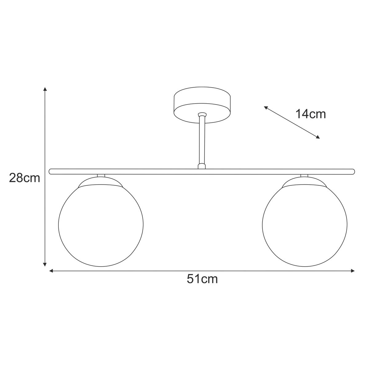 Lampa sufitowa K-5168 GAMMA 51x28x14 cm do salonu lub pokoju czarny/bursztynowy nr. 3