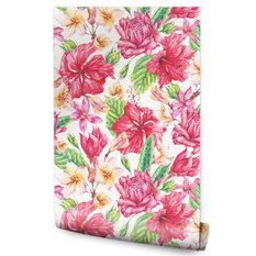 Tapeta Do Salonu Egzotyczne KWIATY Liście Natura 53x1000  - Miniaturka zdjęcia nr 1