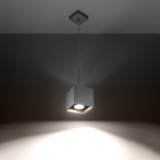 Lampa wisząca QUAD 1 szary 110x10x10cm nowoczesna GU10 do salonu - Miniaturka zdjęcia nr 3