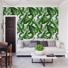 Tapeta Do Salonu LIŚCIE Tropikalne Natura Malunek  - Miniaturka zdjęcia nr 5