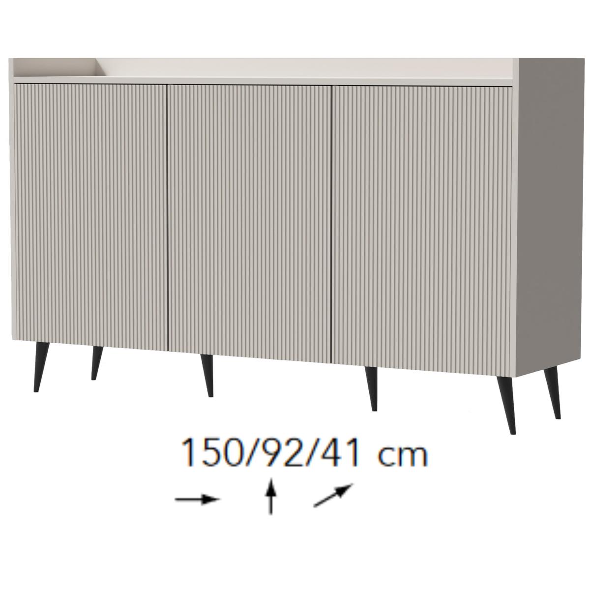 Komoda Ademo 3D 150 cm do sypialni salonu kaszmir nr. 2