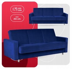 Wersalka kanapa sofa tapczan rozkładana Family Meble Alicja niebieska - Miniaturka zdjęcia nr 3