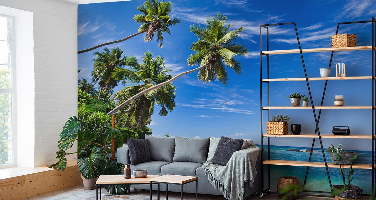 Fototapeta Plaża Ocean Palmy Dekoracja Tropikalna z Modnym efektem 3D nr. 7