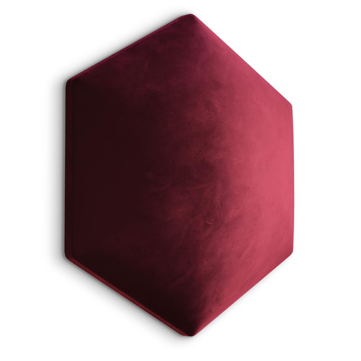 Panele tapicerowane 26x30 hexagon magic velvet bordowy