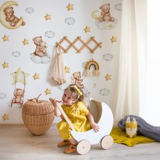 Naklejki Ścienne Dla Dzieci Misie Gwiazdy 60x30 Króliczki ZESTAW - Miniaturka zdjęcia nr 4