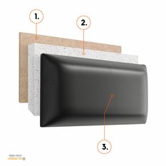 Panele tapicerowane 80x20 na ścianę eko skóra kremowy - Miniaturka zdjęcia nr 5