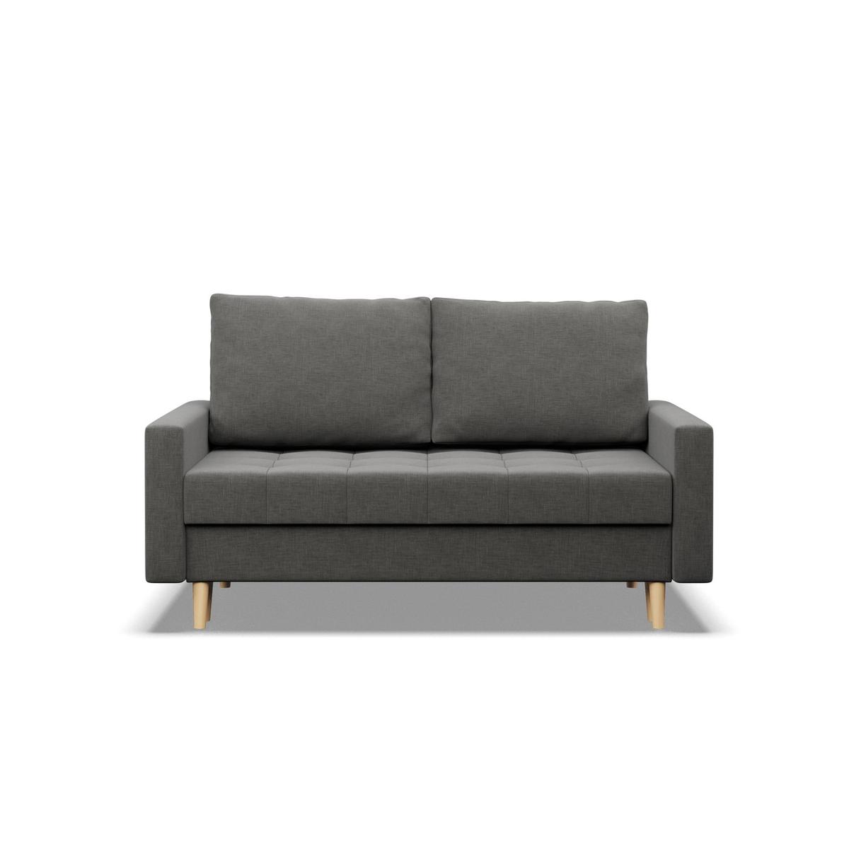 Sofa Elma 152x92x92 cm 2-osobowa skandynawska rozkładana z pojemnikiem sprężyna bonell do salonu jasna szara nr. 2