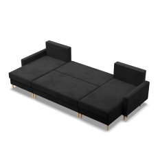 Narożnik sofa kanapa typ U Blank czarna - Miniaturka zdjęcia nr 6