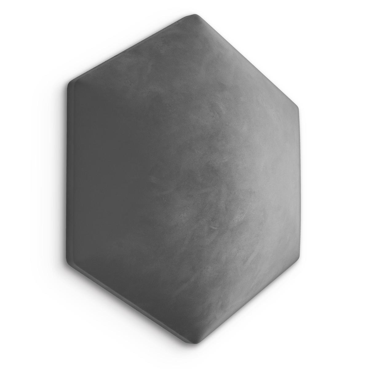 Panele tapicerowane 26x30 na ścianę hexagon szary