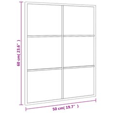 Lustro 50x60 cm do sypialni łazienki ścienne prostokątne żelazo czarne - Miniaturka zdjęcia nr 8