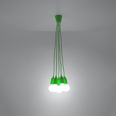 Lampa wisząca DIEGO 5 zielony 90x25x25cm nowoczesna E27 do salonu - Miniaturka zdjęcia nr 3