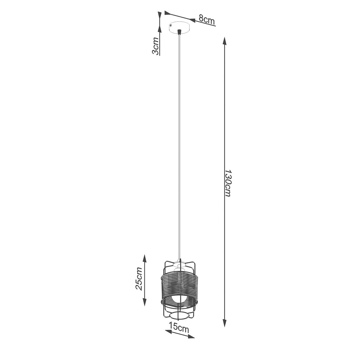 Lampa wisząca GIZUR 1 130x15x15cm nowoczesna E27 do salonu nr. 5