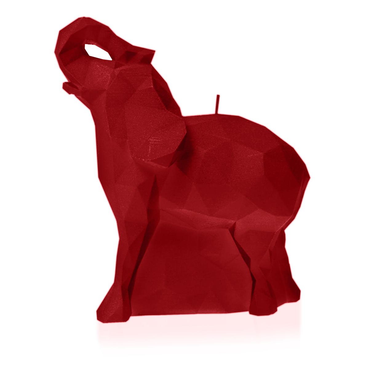 Świeca Elephant Low-Poly Red Small