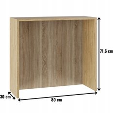 Korpus szafka kuchenna górna 80x72x30 cm pod ociekarkę z akcesoriami dąb kamienny - Miniaturka zdjęcia nr 2