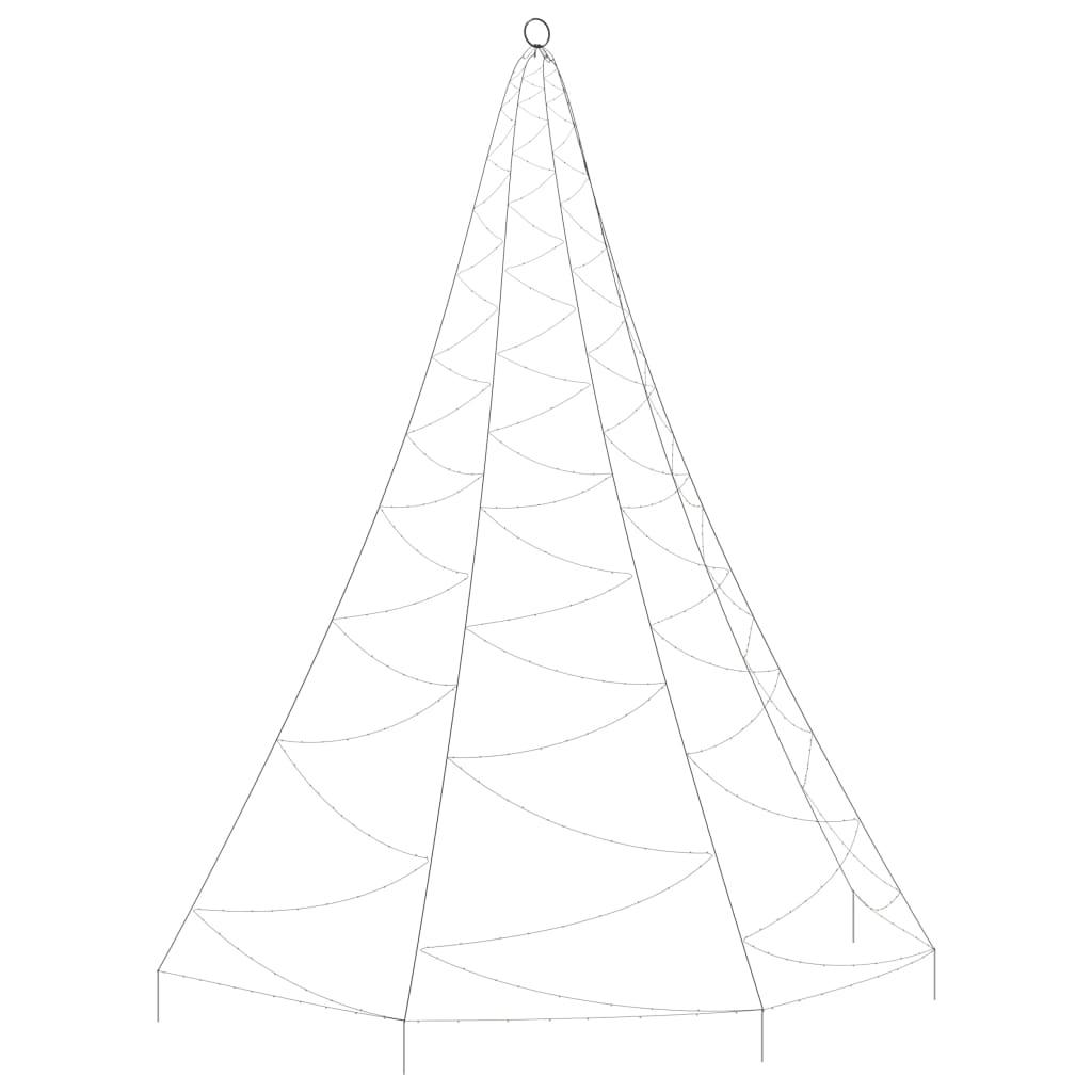 Choinka 3 m ścienna z hakiem świąteczna 260  LED zimna biel na święta do ogrodu nr. 1