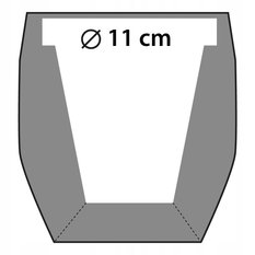 Doniczka betonowa Skull Low-Poly 11 cm | Stal - Miniaturka zdjęcia nr 4