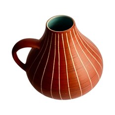 Ceramiczny wazon z uchem Gramann Keramik, Niemcy, lata 70. - Miniaturka zdjęcia nr 4