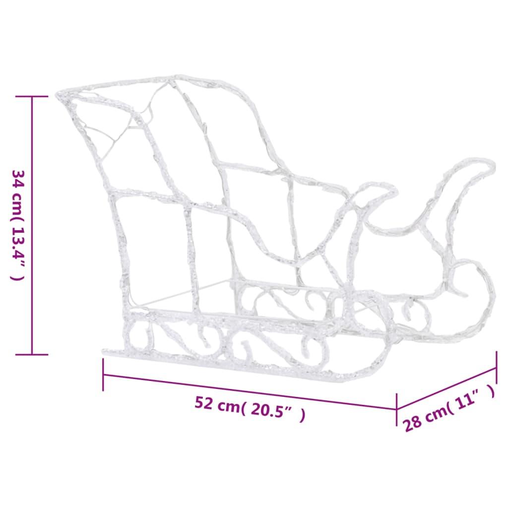 Świąteczna dekoracja renifery z saniami, 160 diod LED, 130 cm nr. 8