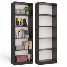 Regał Onyx 182x60x30 cm do sypialni salonu biura antracyt - Miniaturka zdjęcia nr 3