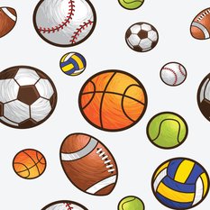 Tapeta dla Chłopca SPORT Kolorowe Piłki Siatkówka  - Miniaturka zdjęcia nr 7