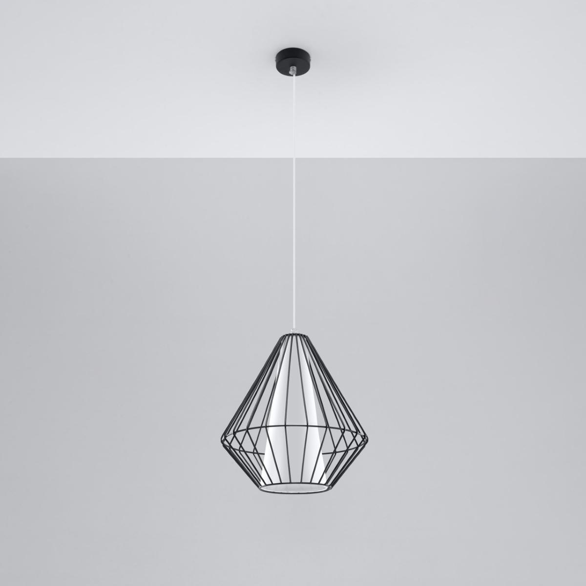 Lampa wisząca DEMI czarna 130x28x28cm nowoczesna E27 do salonu nr. 2