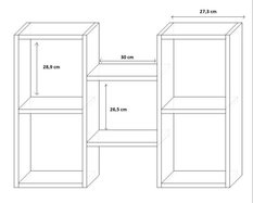 Półka POLO 92x65x21 cm czarna kubikowa uniwersalna do łazienki biura kuchni lub salonu - Miniaturka zdjęcia nr 3