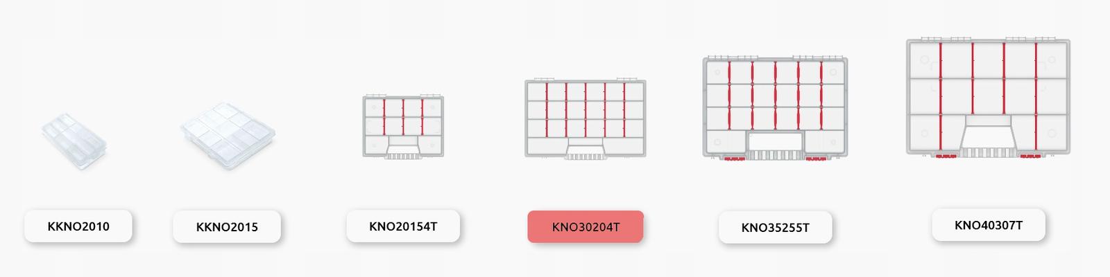 Organizer KNO30204T Skrzynka na śrubki 20 komór nr. 6