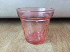 Szklany pojemnik na świeczkę tealight Różowy świecznik