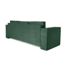 Kanapa rozkładana Verona 248x52x93 cm wersalka z funkcją spania i pojemnikiem sprężyny bonell sztruks butelkowa zieleń do salonu - Miniaturka zdjęcia nr 11