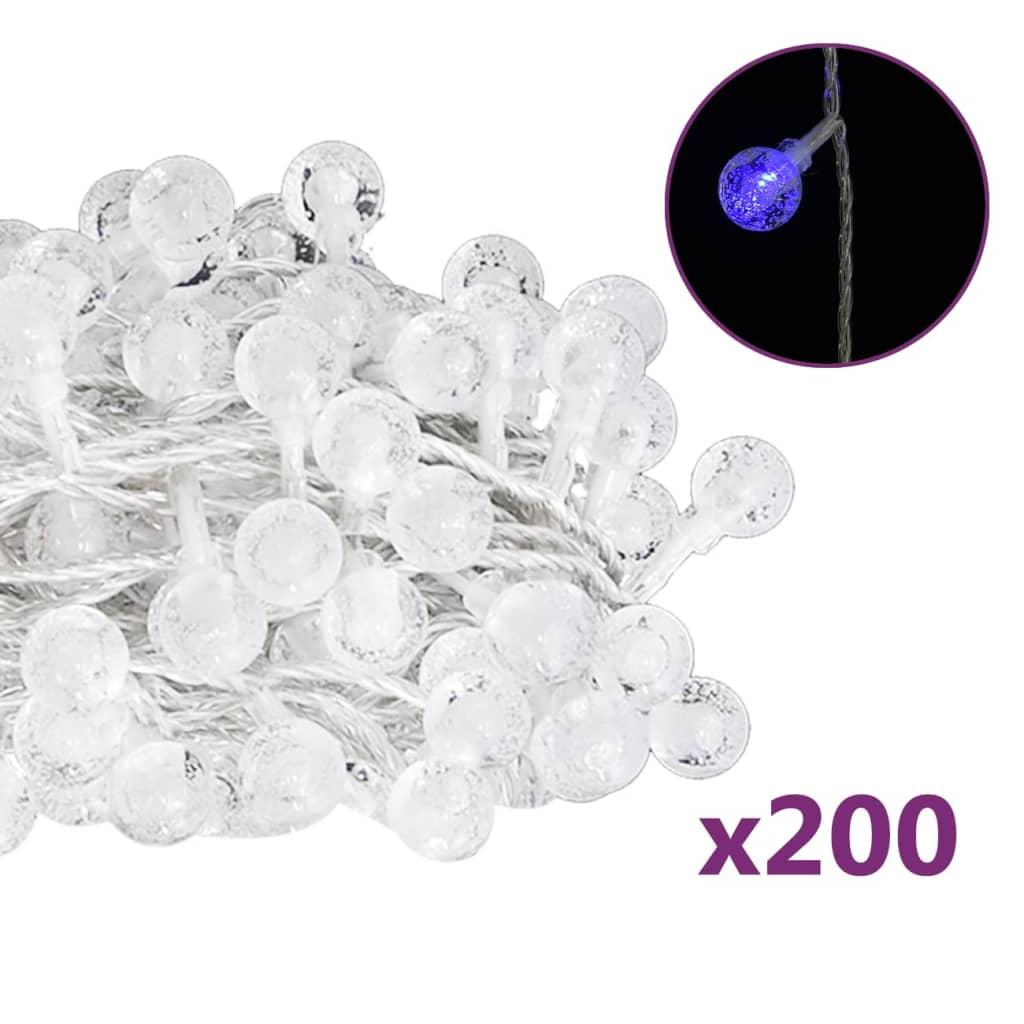 Lampki świąteczne, 20 m, 200 niebieskich diod LED, 8 funkcji nr. 2