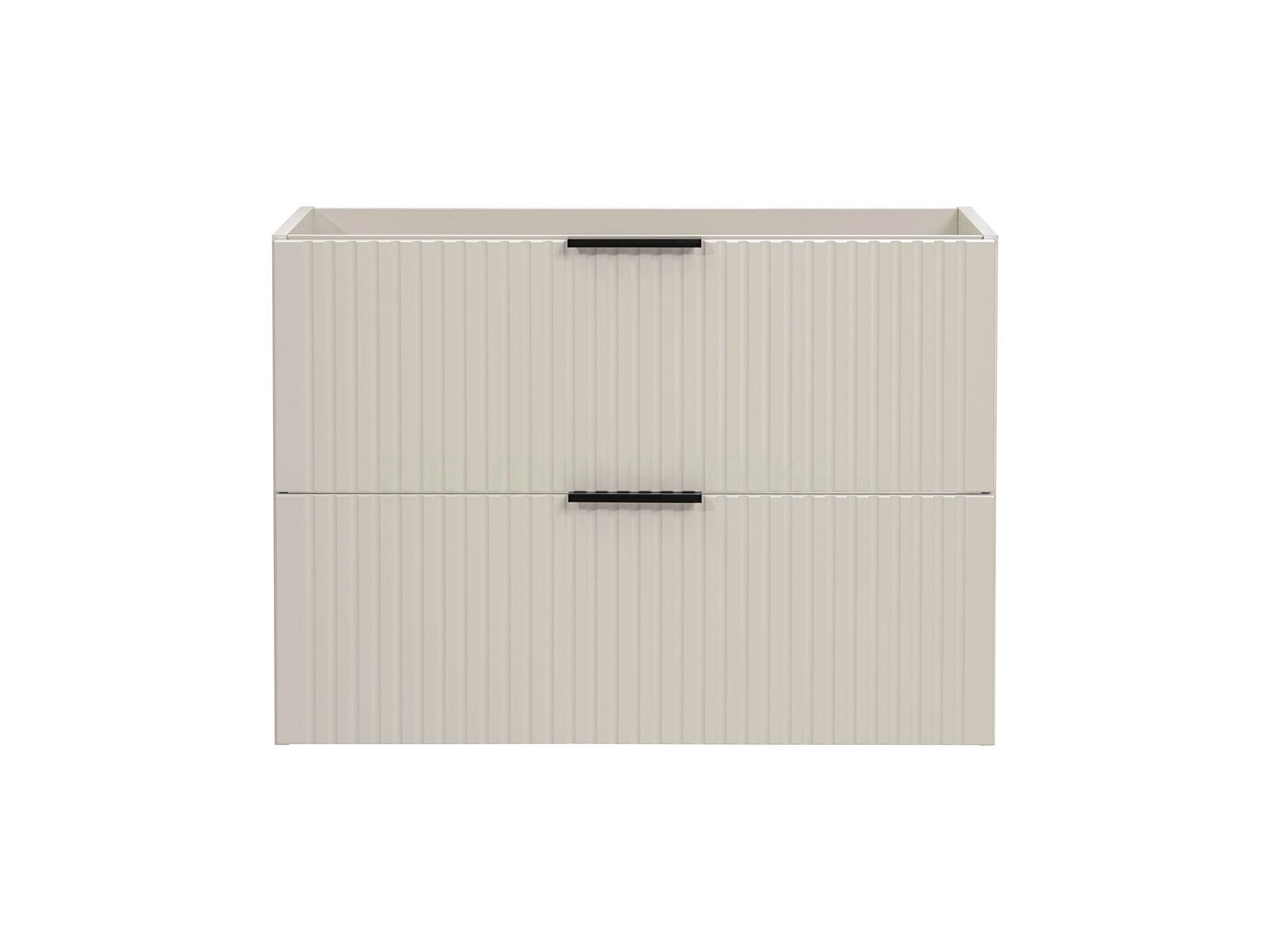 Szafka łazienkowa ADEL 80 cm z umywalką nablatową SMILE ryflowane fronty kaszmir nr. 5