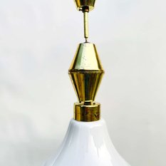 Lampa wisząca, Kamenický Šenov Czechosłowacja, lata 50. - Miniaturka zdjęcia nr 3