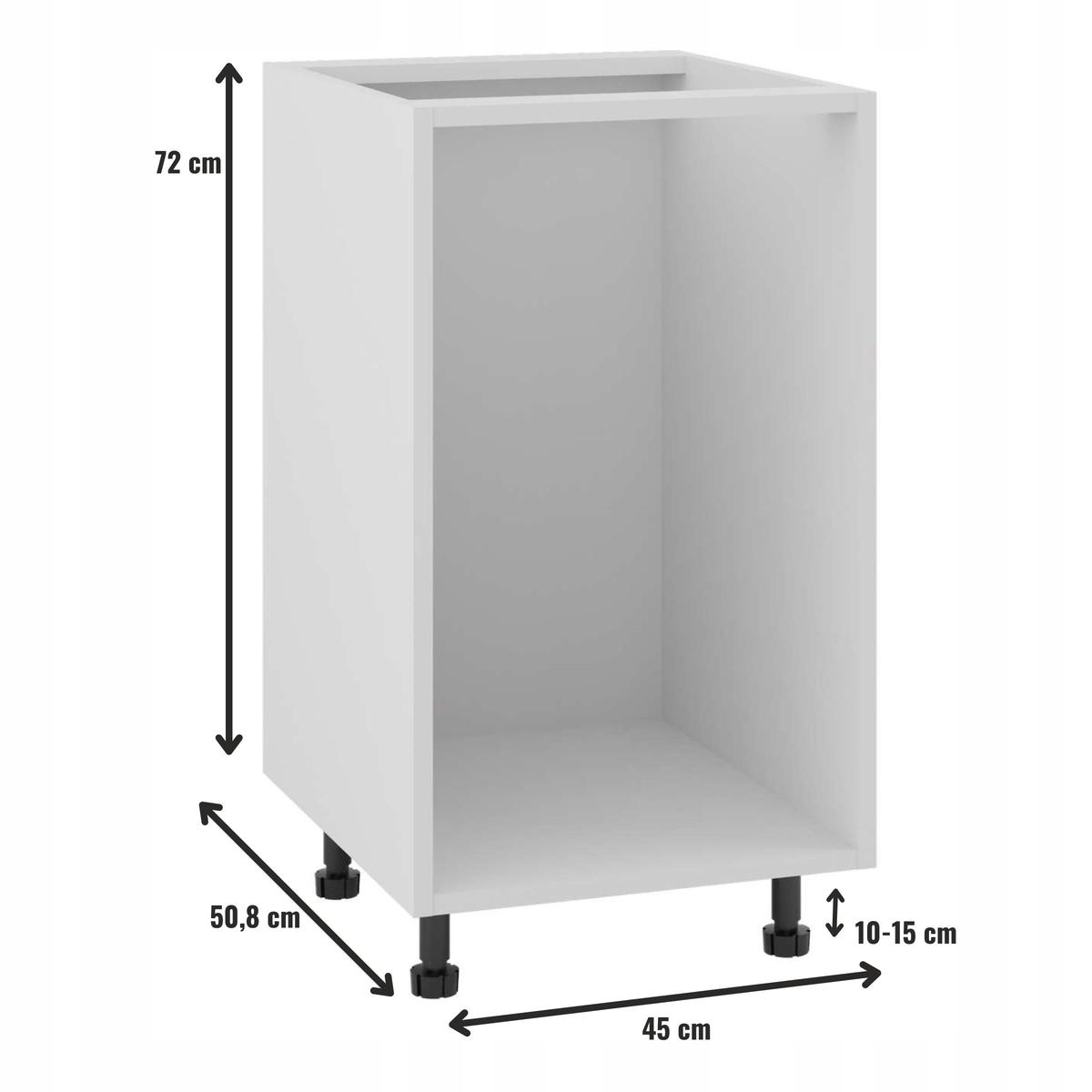 Korpus szafka 51x82x45 cm dolna pod szuflady z akcesoriami biały do kuchni nr. 2