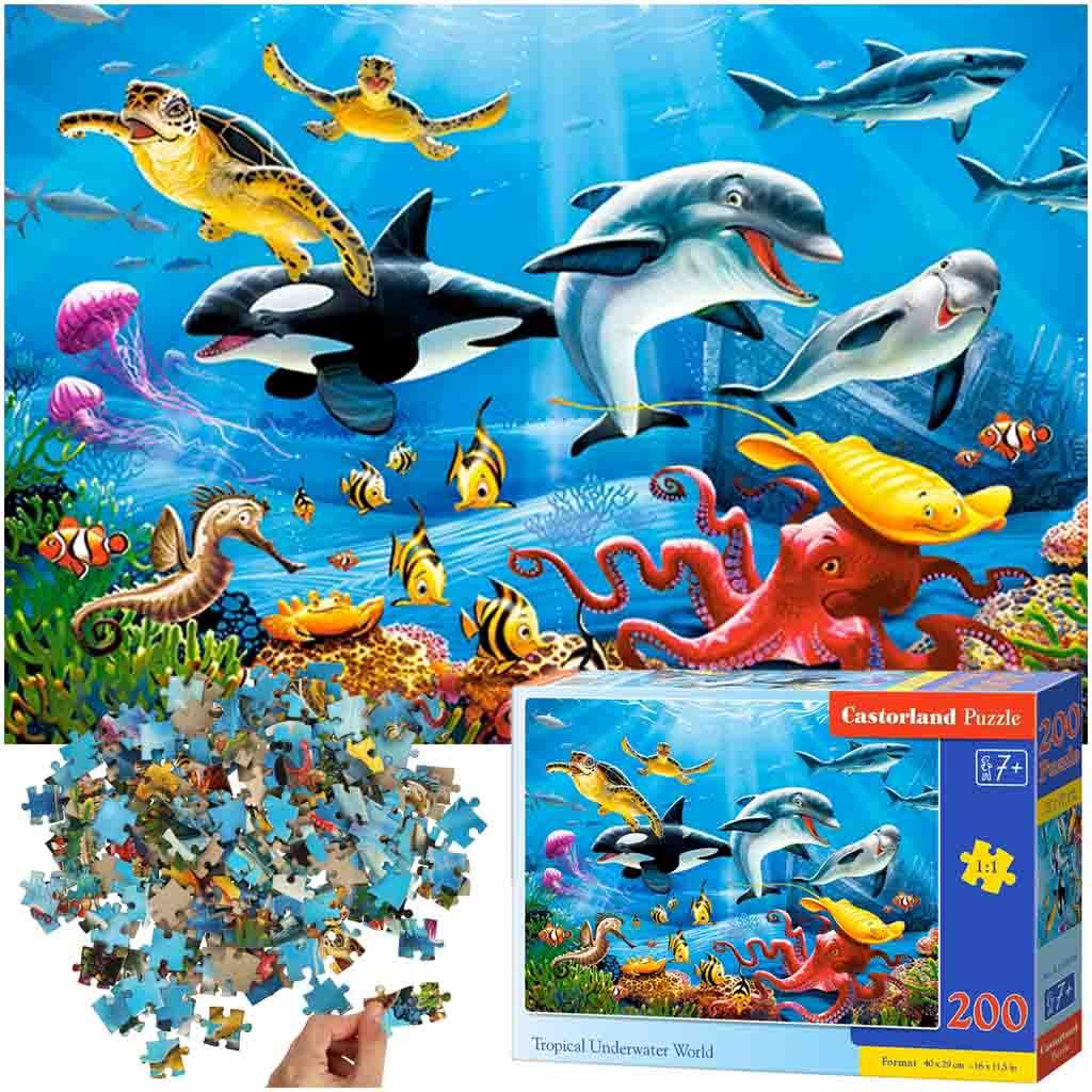 CASTORLAND Puzzle układanka 200 elementów Tropical Underwater World - Tropikalny Podwodny Świat 7+ nr. 1