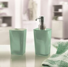 Dozownik do mydła Kleine Wolke Easy zielony estetyczny do łazienki 