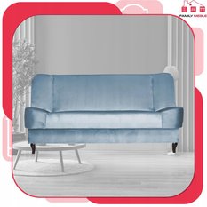 Wersalka SARA 200x95 cm błękitna rozkładana kanapa z pojemnikiem sofa do salonu Monolith - Miniaturka zdjęcia nr 2