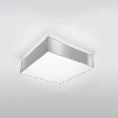 Plafon HORUS 35 szary 11x35x35cm srebrna nowoczesna lampa E27 do salonu - Miniaturka zdjęcia nr 2