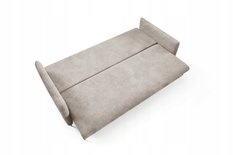 Kanapa BELISSA 216x91x98 cm sofa z funkcją spania z pojemnikiem BOUCLE beżowa do salonu - Miniaturka zdjęcia nr 5