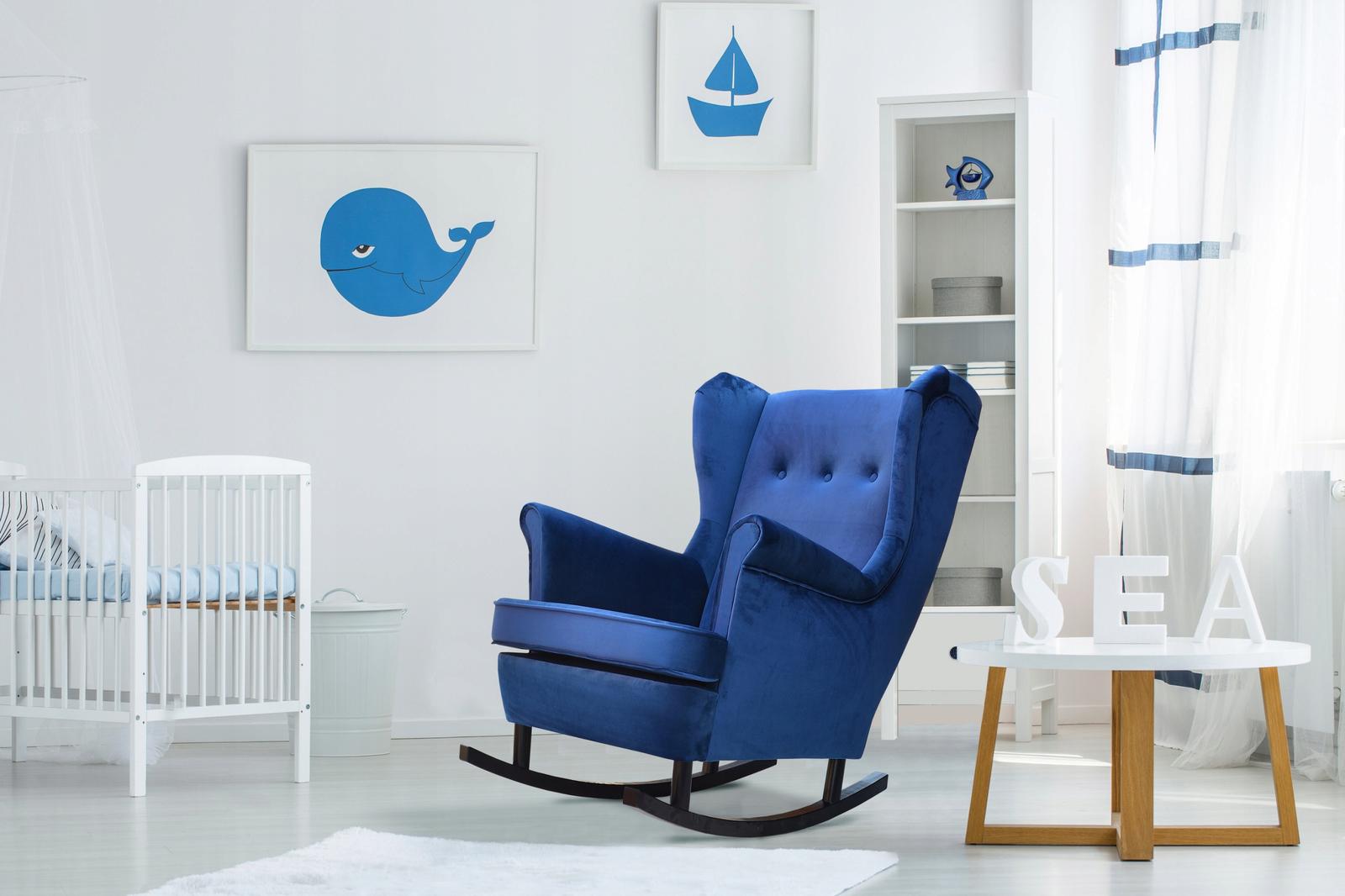 Fotel Uszak bujany WELUR pastelowe niebieskie lux nr. 4